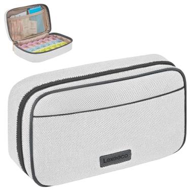 Imagem de Organizador semanal de comprimidos de viagem 3 vezes ao dia, estojo para bolsa com porta-comprimidos removível de 7 dias, organizador de medicamentos fofo para medicamentos, vitaminas, suplementos