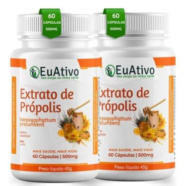 Imagem de EuAtivo Extrato de Própolis, 500mg 60 Cápsulas, Suplemento Alimentar