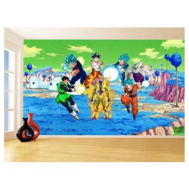 Imagem de Papel De Parede Dragon Ball Goku Vegeta Anime 3,5M Dbz401 - Você Decor