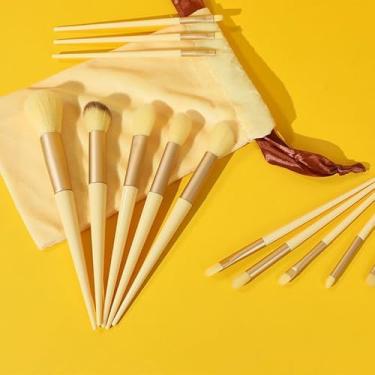 Imagem de Conjunto de pincéis de maquiagem com aplicador de ferramenta de contorno, aplicador de blush, corretivo, sombra, rosto, delineador, pincel, pó, puff, presentes de amizade, presentes para mulheres