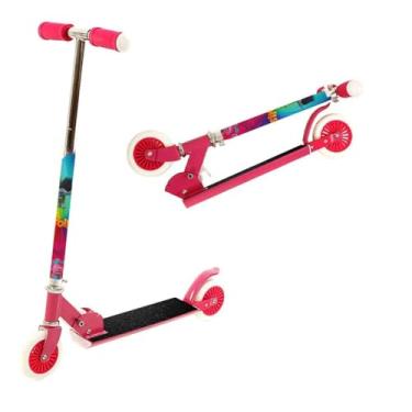 Imagem de Patinete Trolls 2 Rodas Infantil de Menina Rosa