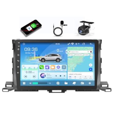 Imagem de 12 núcleos 6G RAM 128G ROM para Toyota Highlander Radio 2014-2019: tela sensível ao toque de 10,2 polegadas estéreo veicular O host suporta 5G sem fio carplay Android Navegação GPS automática 2,4G +