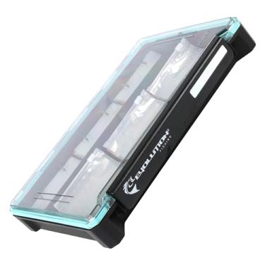 Imagem de Bandeja Evolution Fishing BallistiX Blade Runner – À prova d'água, Spinnerbait e Buzzbait, 30 sacos resistentes à ferrugem, 6 seções, serve para caixa de equipamentos 3700, QuikLatch
