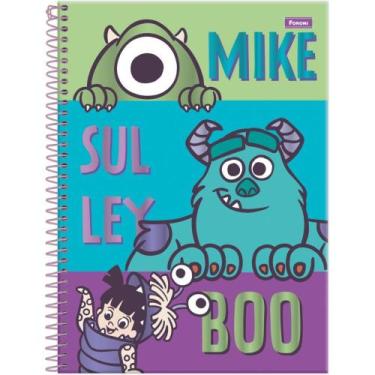 Imagem de Caderno 10X1 Capa Dura Monstros S.A. 160 Folhas Pacote com 4 - Foroni