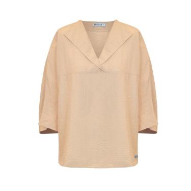 Imagem de Blusa Feminina Biamar Gola V Lapela Oversized Branco-Feminino