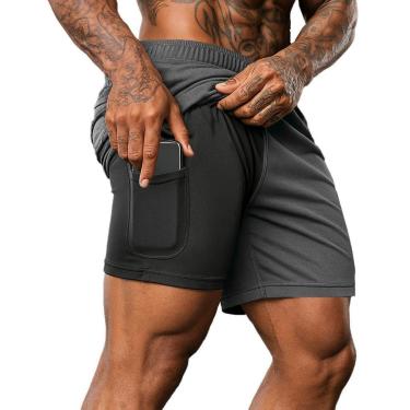 Imagem de Shorts Sall Sports Academia 2 em 1 Com Bolso Interno Masculino-Masculino