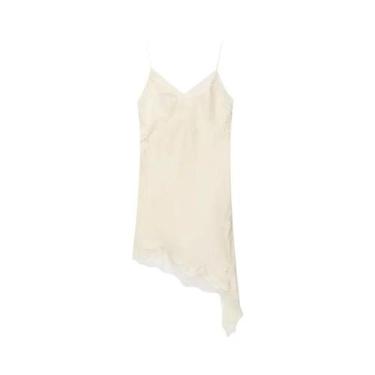 Imagem de Vestido Mini De Renda Para Mulheres, Satin, Costas Descobertas, Assimé