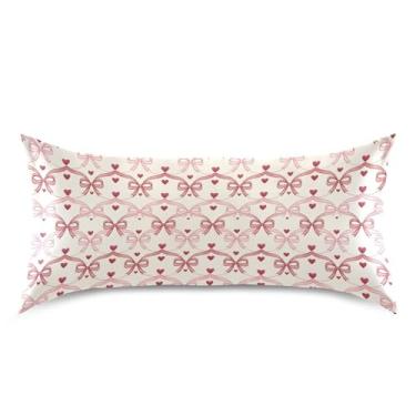 Imagem de Wassud Fronha de cetim com laço de fita para cabelo e pele fronhas de seda lisa king size respiráveis com fecho de envelope