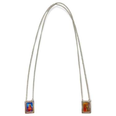 Imagem de Escapulário Santa Rita em Aço Inox foto 1,5x32cm - Lua Mística - 100% 