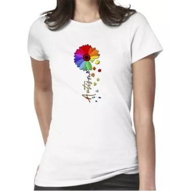 Imagem de Camisa Autismo Flor Quebra Cabeça Autista Original Blusa Top, M