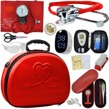 Imagem de Kit Enfermagem Maleta Medica Super Luxo Completa Promocao - Love Saude