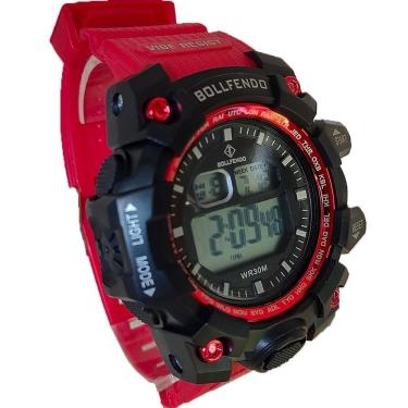 Imagem de Relógio Masculino Digital Exclusivo Vermelho Jovens Tiktok