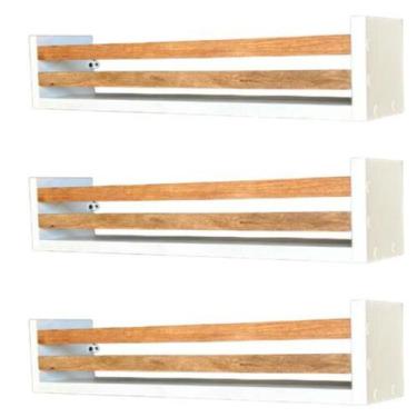 Imagem de 3 Prateleira Auxiliar P/ Banheiro/cozinha/decoração Cedrinho - Mataraz