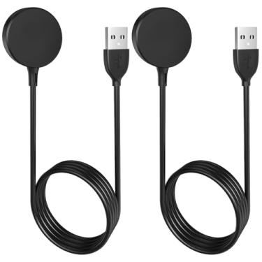 Imagem de Sinoacc Pacote com 2 carregadores para Samsung Watch compatíveis com Galaxy Watch 8/8 Classic/Ultra/7/6/6 Classic/5/5 Pro/4/3/Active 2/1/Fe Smartwatch, 100 cm USB A Magnetic Fast Charging Cable Dock