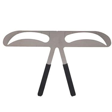 Imagem de Régua permanente de sobrancelha de aço inoxidável, ferramenta de medição de sobrancelha, design de posicionamento de três pontos para maquiagem de sobrancelhas de meteoro adequado para todos os rostos