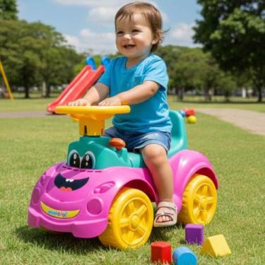 Imagem de Totokinha Infantil Menina Rosa com buzina, chave e peças - Cardoso Toy