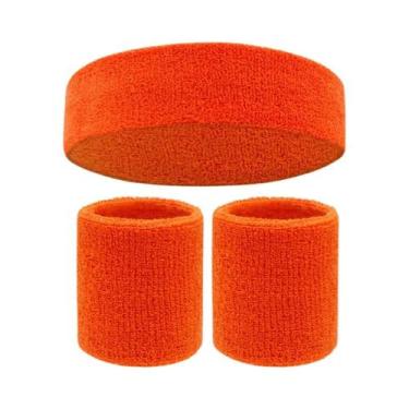 Imagem de Conjunto De Faixas De Suor Para Cabeça E Punhos Masculinas Para Esport