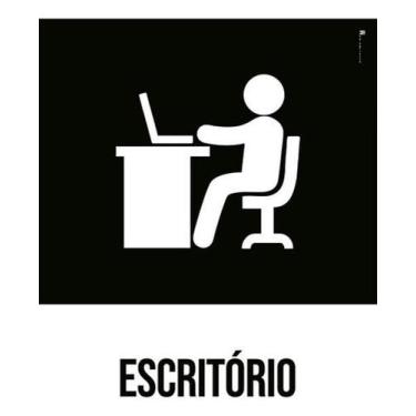 Imagem de Placa Desenho - Escritório - Sinalizo