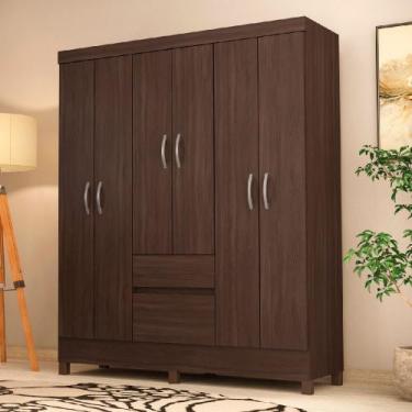 Imagem de Guarda Roupa Casal Flash 6 Portas Demóbile, Café Touch