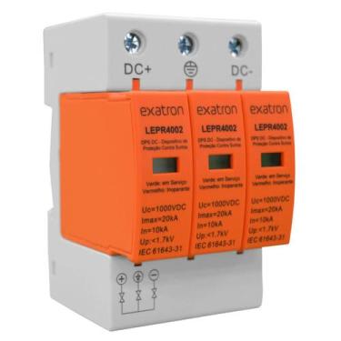 Imagem de Dps Dispositivo Protecao Contra Surtos 20ka 3 Polos 1000VDC - EXATRON