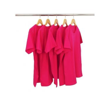 Imagem de Kit 5 Camisetas Masculinas de Algodão Premium Básica Lisa-Masculino