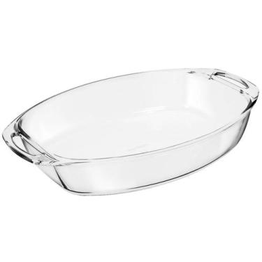 Imagem de Assadeira Marinex Oval de Vidro - Seletta, Transparente