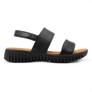 Imagem de Sandália Usaflex Feminina Plataforma Couro Casual UC21004-Feminino