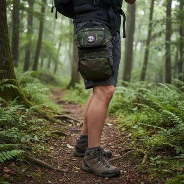 Imagem de Kit 2 Pochetes Unissex Cartucheira Bag Perna Uso Diversos 2 Camufladas