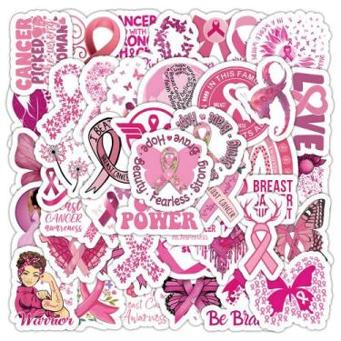 Imagem de Adesivos, decalques de vinil para conscientização do câncer de mama x5