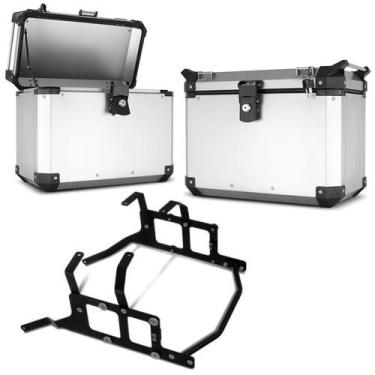 Imagem de Bau Moto Lateral Roncar (Par) + Suporte Honda Nc 700 2012 - Pro tork, 