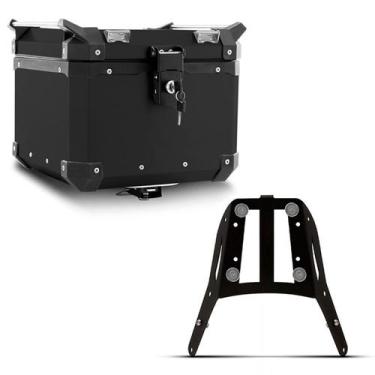 Imagem de Baú Moto Alumínio Top Case 35 Litros + Bagageiro Super Adventure CB 50