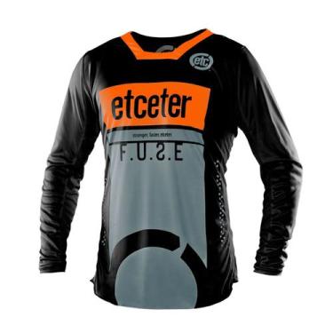 Imagem de Camisa Motocross Infantil Etceter Fuse, Preto, Laranja, 12