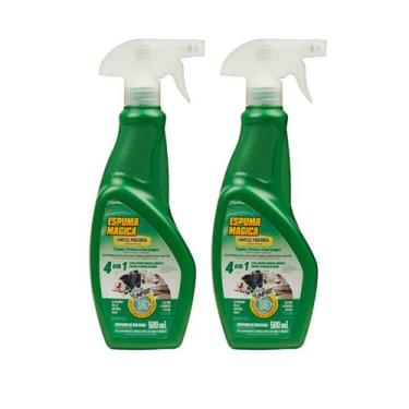 Imagem de Kit 2 Espuma Mágica Limpador Spray Carro Sofá Proauto 500ml