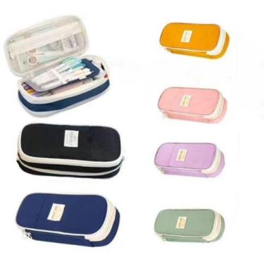 Imagem de Estojo Escolar Oem Grande Capacidade com Alça Confortável e Divisórias