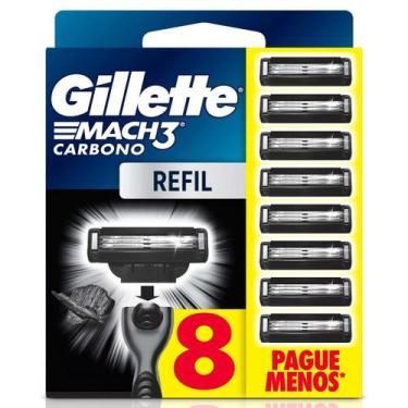 Imagem de Carga Mach3 Gillette Carbono 8 Unidades, 8