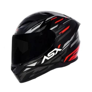 Imagem de capacete asx city arrow gloss black GRAFITTE RED