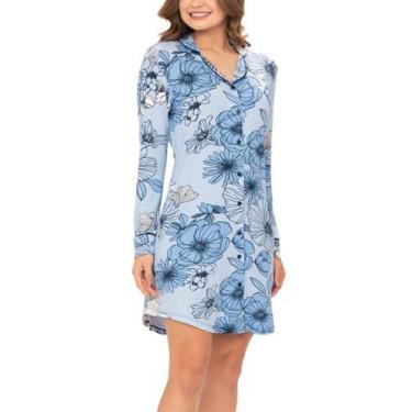 Imagem de Camisola Feminina Longa com Abertura Podiun 236116, M