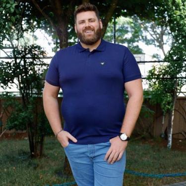 Imagem de Camiseta Polo Com Plaquinha Plus Size Masculina Revanche Cornago, G3, 