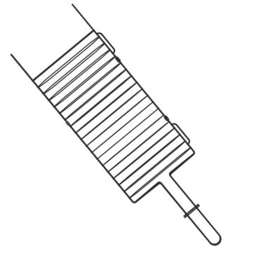 Imagem de Grelha para Churrasco 26495000 para Assar Alimentos em Aço Carbono Nitrocarbonetado Uso em Churrasqueira Black
