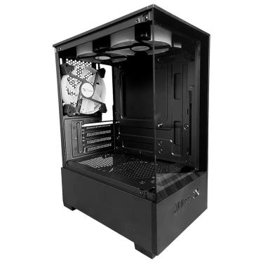 Imagem de Gabinete Gamer DXJ250-2 BK M-ATX ITX Vidro Temperado com 3 Fans 120mm Preto Duex