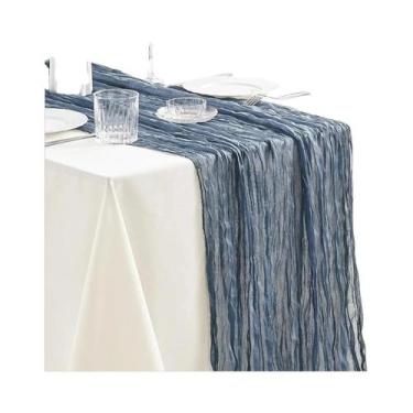 Imagem de Corredor de Mesa de Gaze Boho (10 Peças, 40x270cm) - Decoração Românti