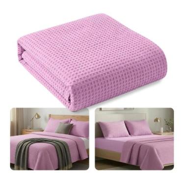 Imagem de Colcha Gênova Piquet Favo Rosa Queen - Teka