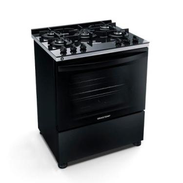 Imagem de Fogão 5 Bocas Brastemp BFS5VCE Mesa de Vidro, Preto, Bivolt