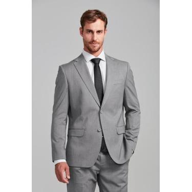 Imagem de Terno Slim Fit PV Liso - Highstil Oficial, Cinza claro, 60M