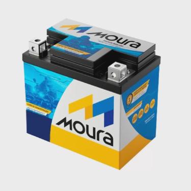 Imagem de Bateria agm Moto Moura 12V 6Ah MA6-D dafra apache 150 honda biz 125 ks fuel injection mix 125 + 100