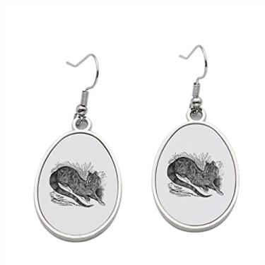 Imagem de Brinco com gravação vintage Geneta ou Genetta Genetta – Brincos pendentes para meninas – Presente de festa de aniversário dos namorados