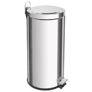 Imagem de Lixeira Pedal Tramontina Inox Com Balde Removível 30 Litros 