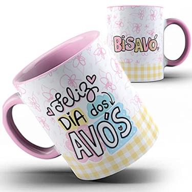 Imagem de Caneca Rosa Feliz dia dos Avós Bisavó Bisa