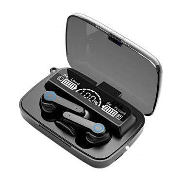 Imagem de Fones de ouvido sem fio Bluetooth 5.0, M19 TWS Sport Earbud Deep Bass Sound Stereo Noise Canceling Fones de ouvido para casa ao ar livre preto tamanho único
