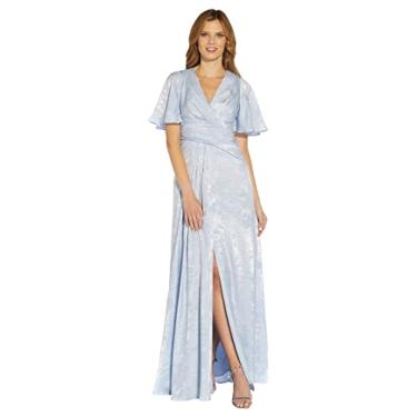 Imagem de Adrianna Papell Vestido feminino cintilante, Azul-celeste, 40